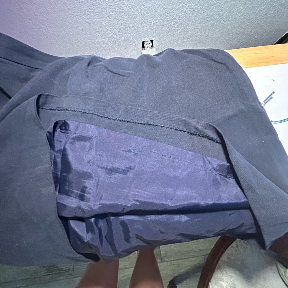 INC International Concepts Navy Silk skirt fully lined